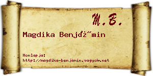 Magdika Benjámin névjegykártya